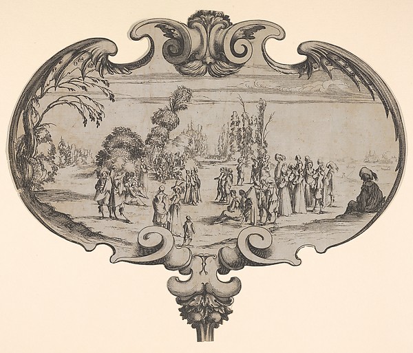Stefano della Bella, A fan with a musical troupe and spectators