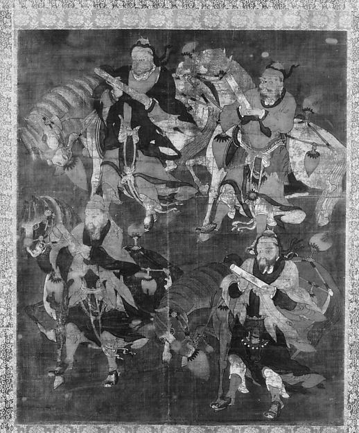 Unidentified, Four Deities with Horses