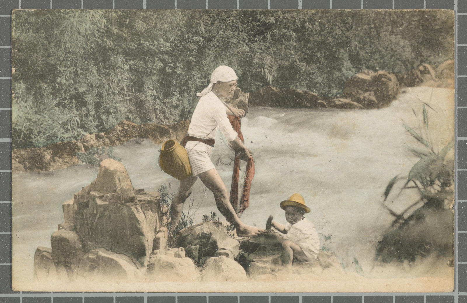 Desconegut, [Man and boy fishing]