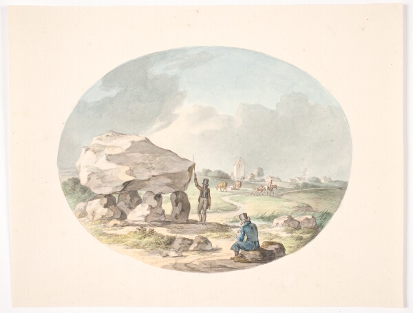 Christian David Gebauer, Stendysse uden for en landsby med en kirke
