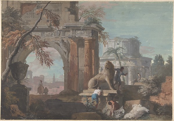 Marco Ricci, Capriccio with Roman Ruins