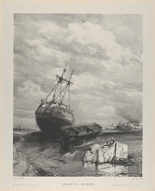 Eugène Isabey, Low Tide