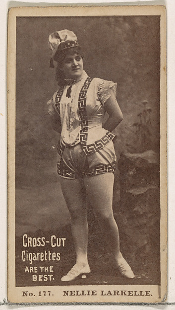 W. Duke, Sons & Co., Card Number 177, Nellie Larkelle, from the Actors and Actresses series (N145-2) issued by Duke Sons & Co. to promote Cross Cut Cigarettes