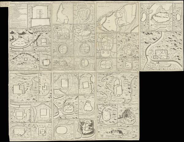Anville, Jean Baptiste Bourguignon d', (1697-1782) (cartographer), Villes de la Province de Petche-li (I). Villes de la Province de Kiang nan (II). Villes de la Province de Tche-kiang (III). Villes de la Province de Hou-quang (IV). Villes de la Province de Chensi (V). Villes de la Province de Yun-nan (VI). Villes de la Province de Koei-Tcheou (VII)