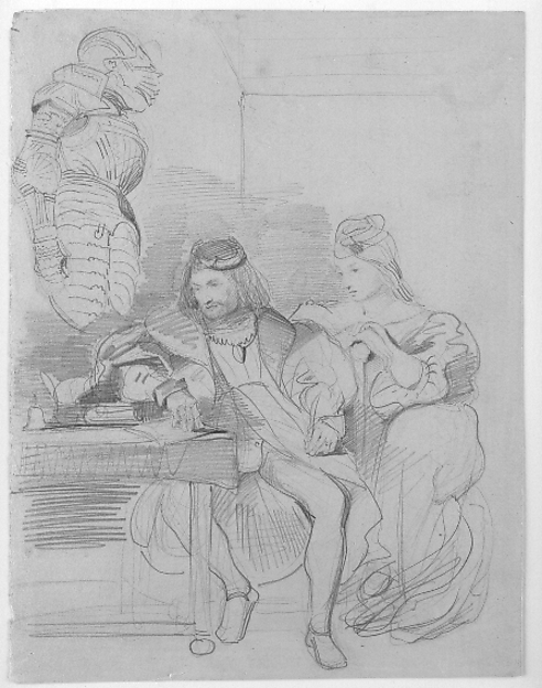 Eugène Delacroix, Götz von Berlichingen Writing His Memoirs
