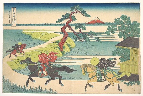 Katsushika Hokusai, Sekiya Village on the Sumida River (Sumidagawa Sekiya no sato), from the series Thirty-six Views of Mount Fuji (Fugaku sanjūrokkei)
