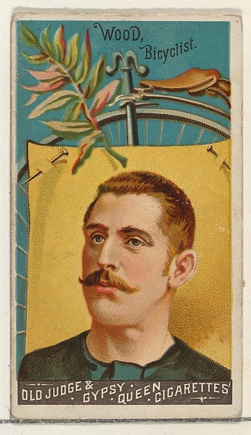 Goodwin & Company, Wood, Bicyclist, from the Goodwin Champion series for Old Judge and Gypsy Queen Cigarettes