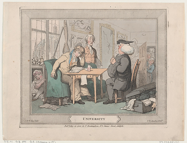 Thomas Rowlandson, University