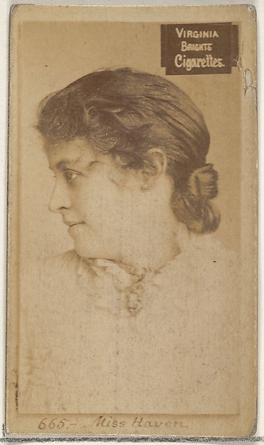 Allen & Ginter, Card 665, Miss Haven, from the Actors and Actresses series (N45, Type 2) for Virginia Brights Cigarettes