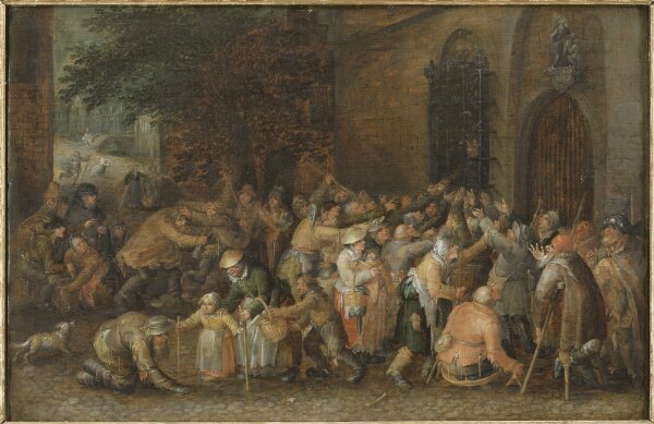 David Vinckboons, Allmoseutdelning