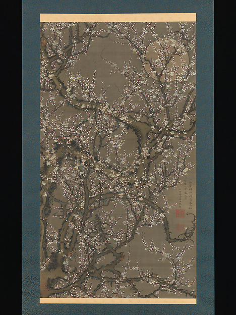 Itō Jakuchū, White Plum Blossoms and Moon