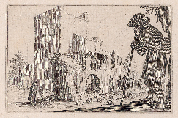 Jacques Callot, Le Patre et Les Ruines (The Shepherd and the Ruins), from "Les Caprices" Series B, The Nancy Set