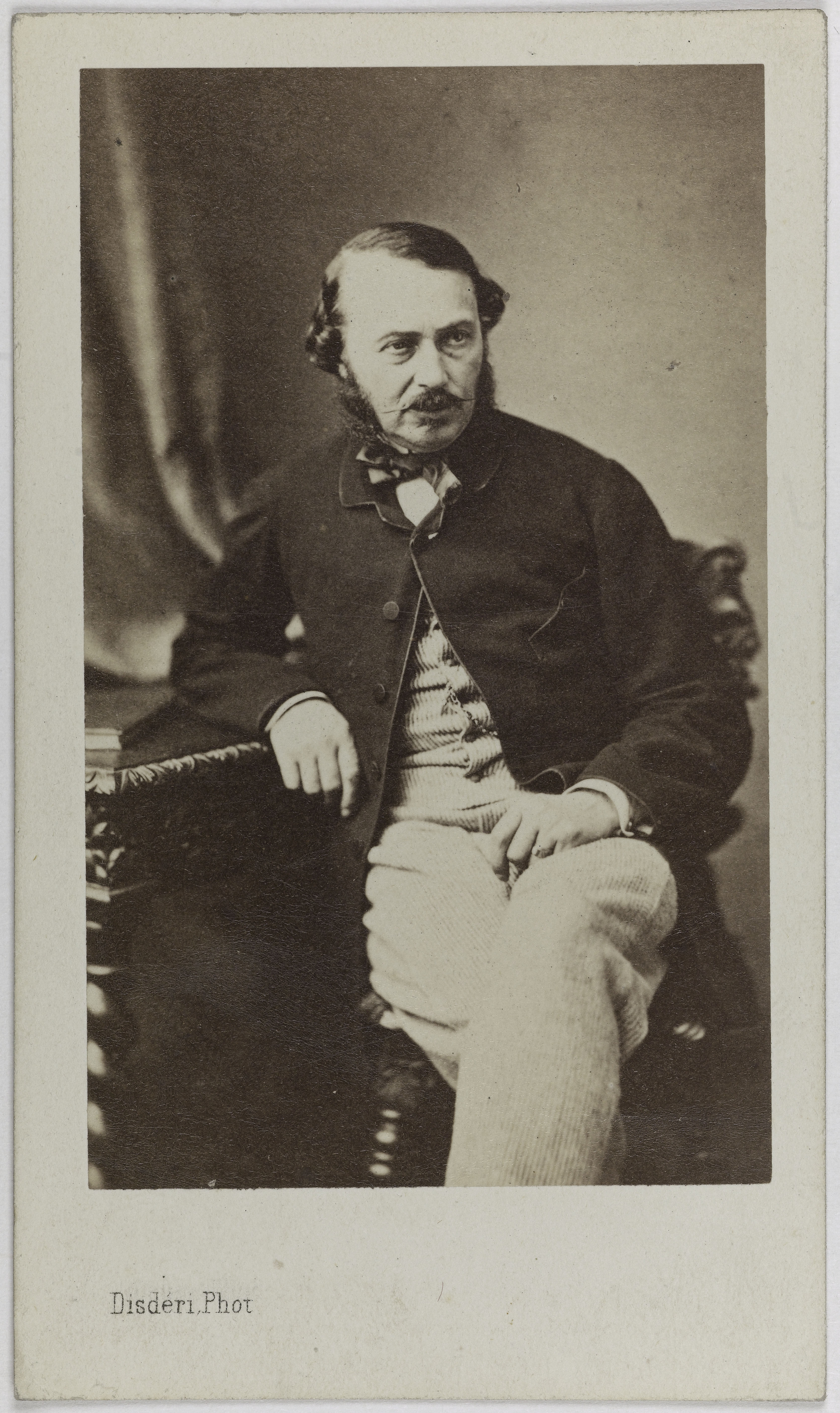 André-Adolphe-Eugène Disdéri, Portrait de Jean Gilbert Victor Fialin, duc de Persigny ( 1808-1872), (homme politique, ministre de l'Intérieur, ambassadeur à Londres)