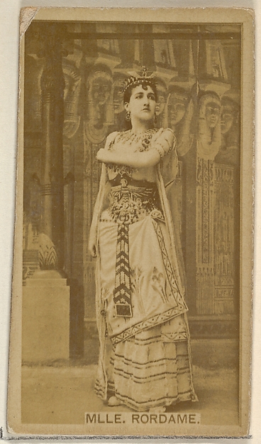 Allen & Ginter, Mlle. Rordame, from the Actors and Actresses series (N45, Type 8) for Virginia Brights Cigarettes