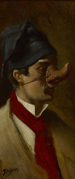 Jan Toorop, Zelfportret met feestneus