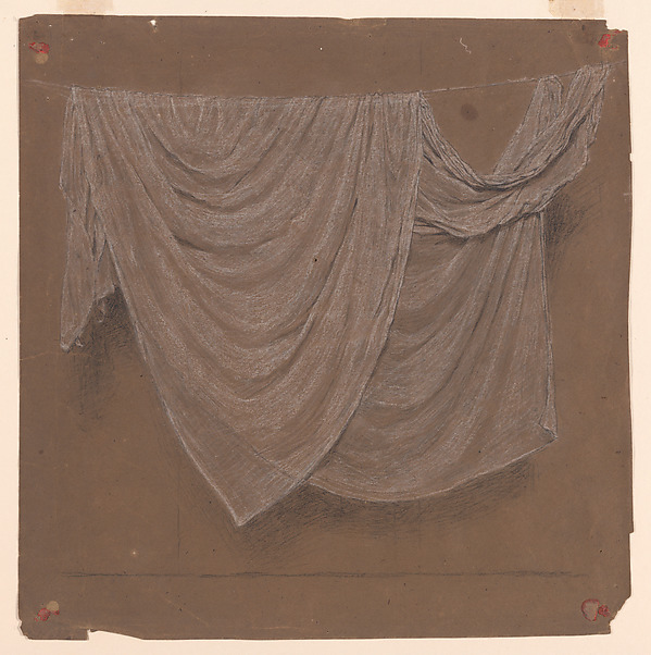 Albert Joseph Moore, Drapery Study for "Battledore" (recto); Two Women (verso)