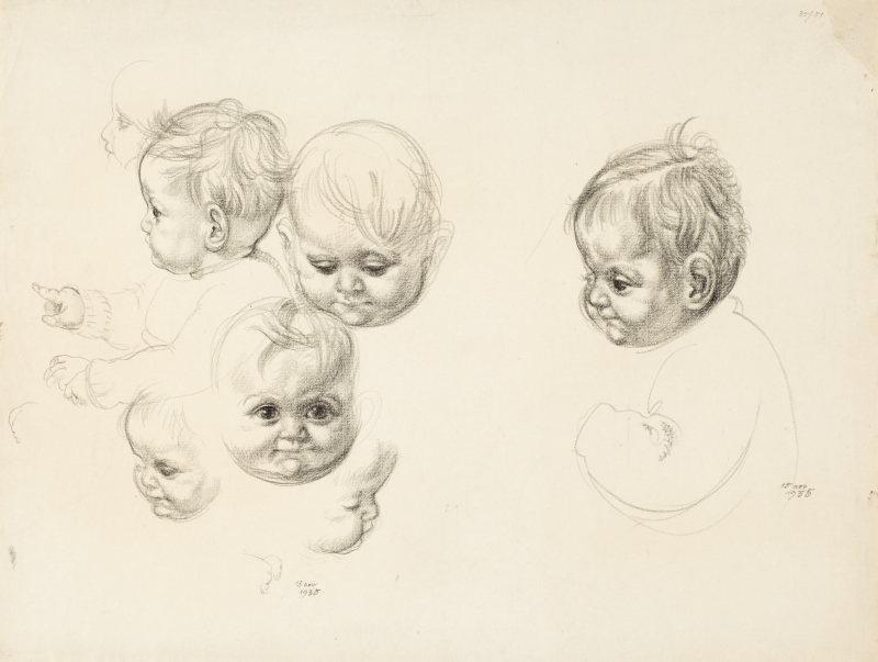 Eduard (autor) Wiiralt, Child’s Head (Claude)