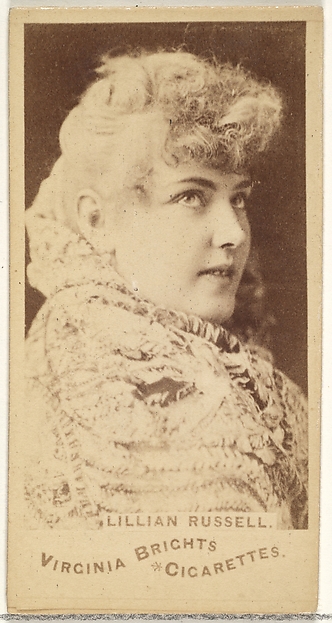 Allen & Ginter, Lillian Russell, from the Actors and Actresses series (N45, Type 1) for Virginia Brights Cigarettes