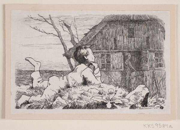 F. Hendriksen, Illustration til L. Budde, "En Historie om, hvordan Skidt kan komme til Ære"
