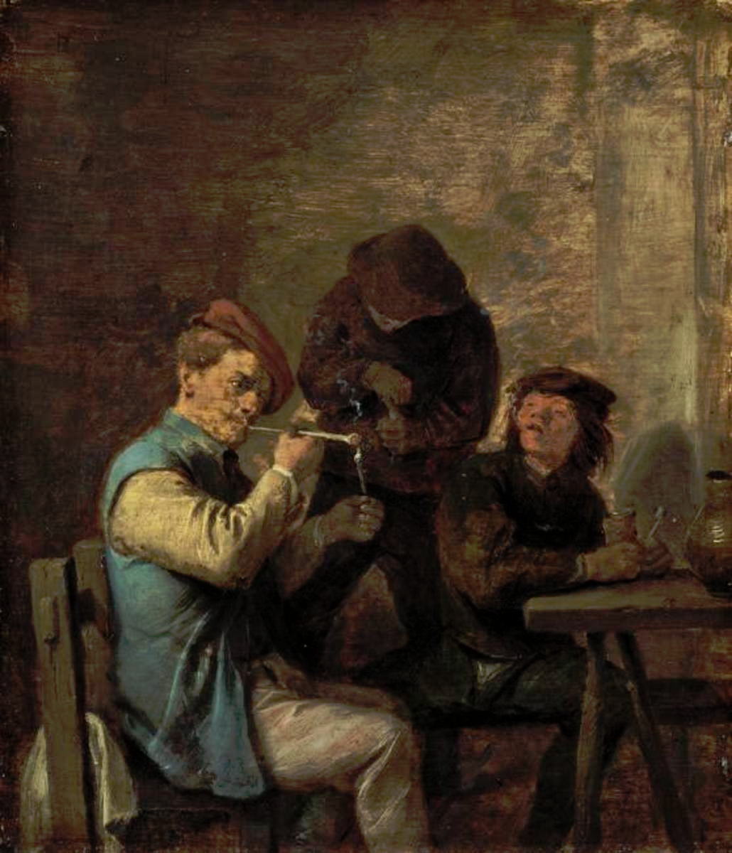 Adriaen Brouwer, Scene with smokers (Allegory of the sense of taste)