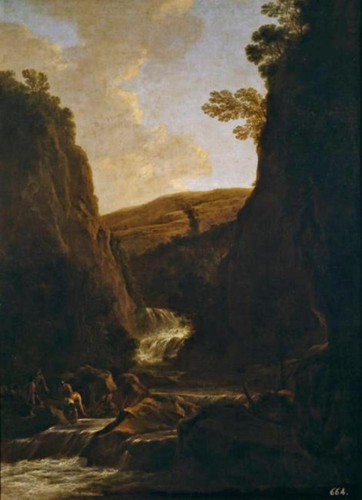 Jan Both, Landscape with Fishermen and Shepherds on a Riverbank