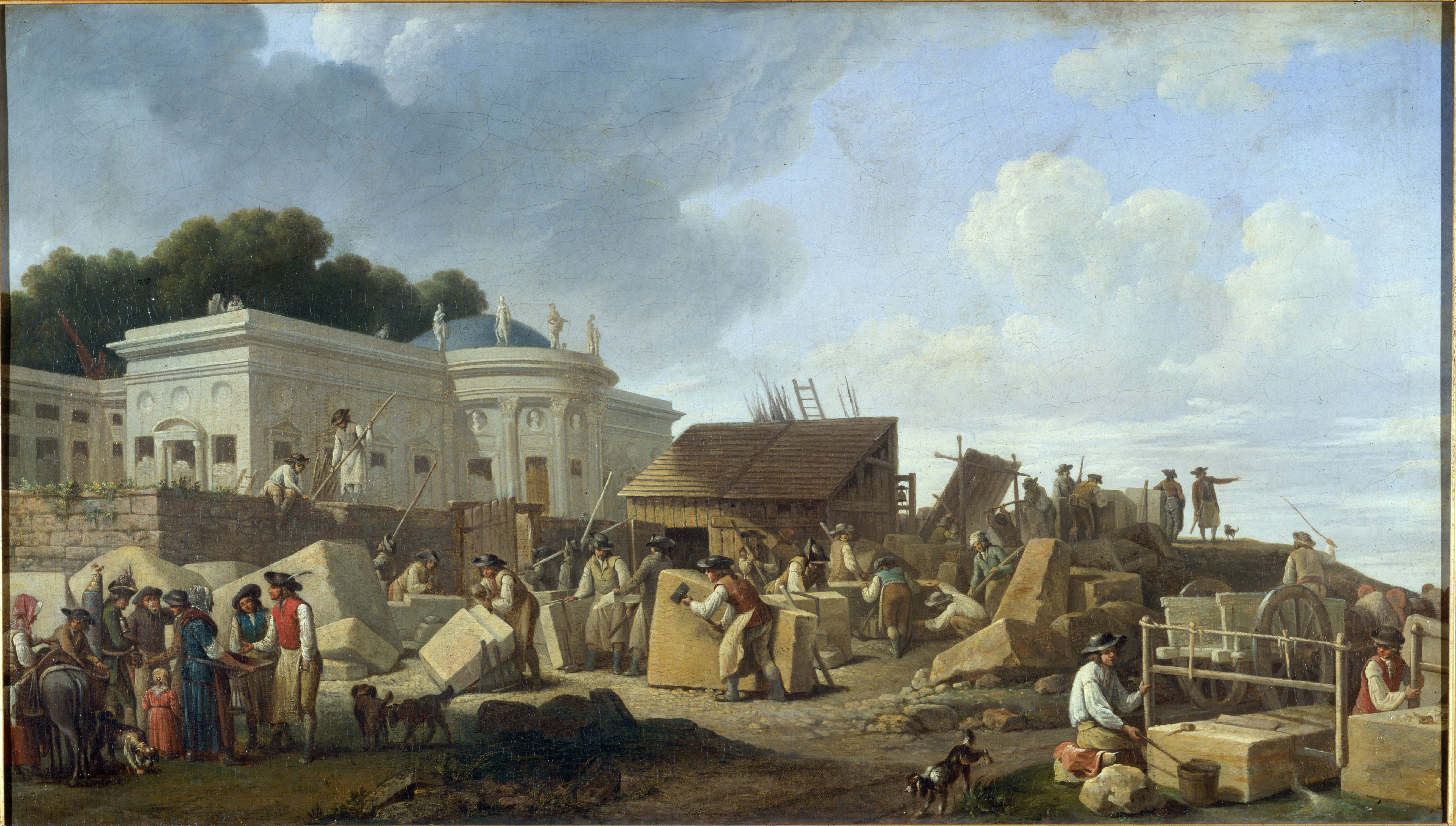 Anonyme, L'hôtel de Salm en construction, vers 1786