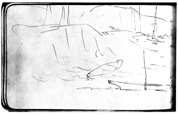 Albert Bierstadt, Sketch of Boats on a Shore (from Sketchbook)
