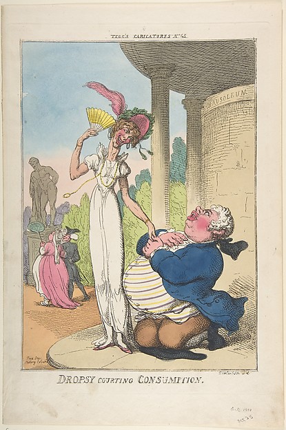 Thomas Rowlandson, Dropsy Courting Consumption