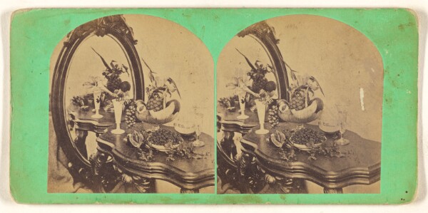 Unknown, [Fruits on table with mirror]