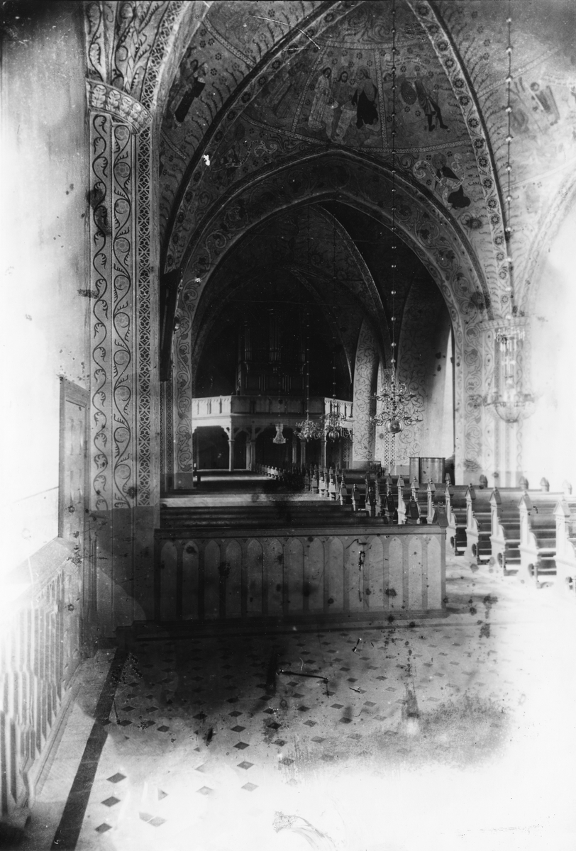 Henri Osti's Fotografiateliér, View of the organ keeper, Church of Denmark, Uppland 1901