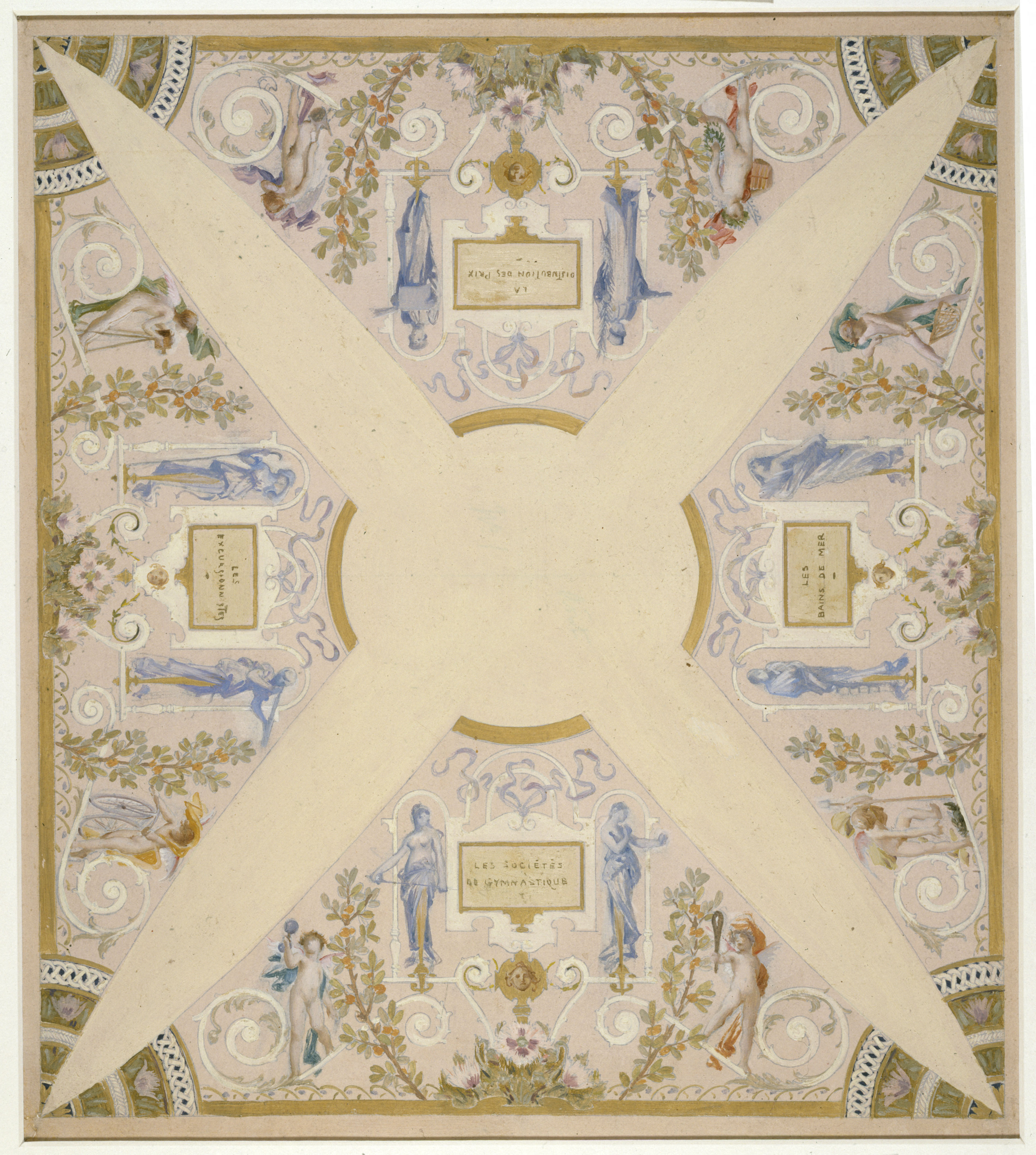 Luc-Olivier Merson, Esquisse pour l'escalier des Fêtes de l'Hôtel de Ville de Paris : Août