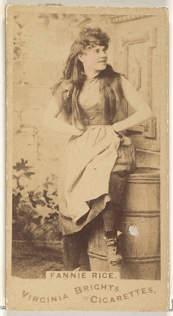 Allen & Ginter, Fanny Rice, from the Actors and Actresses series (N45, Type 1) for Virginia Brights Cigarettes