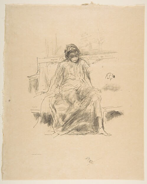 James McNeill Whistler, The Draped Figure Seated, from "L'Estampe Originale"