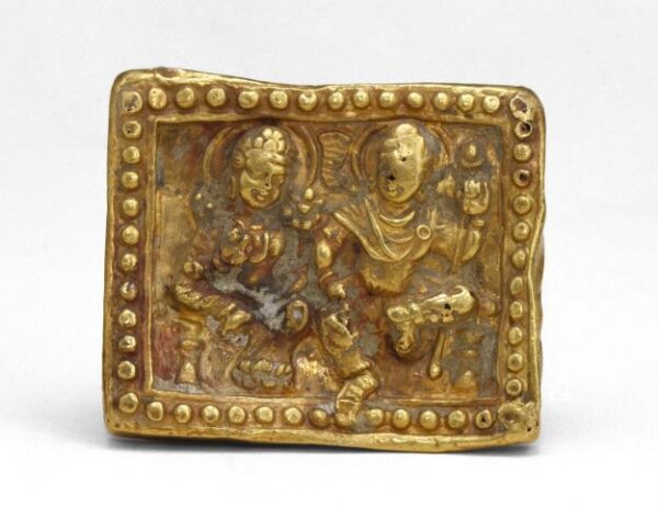 Unknown, Buckle with the Gods Hariti and Pancika