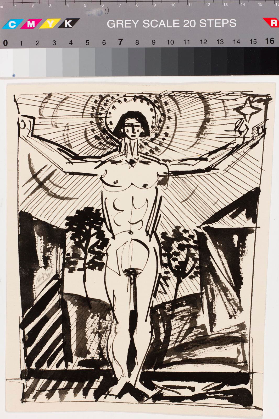 Ado (autor) Vabbe, composition with figure