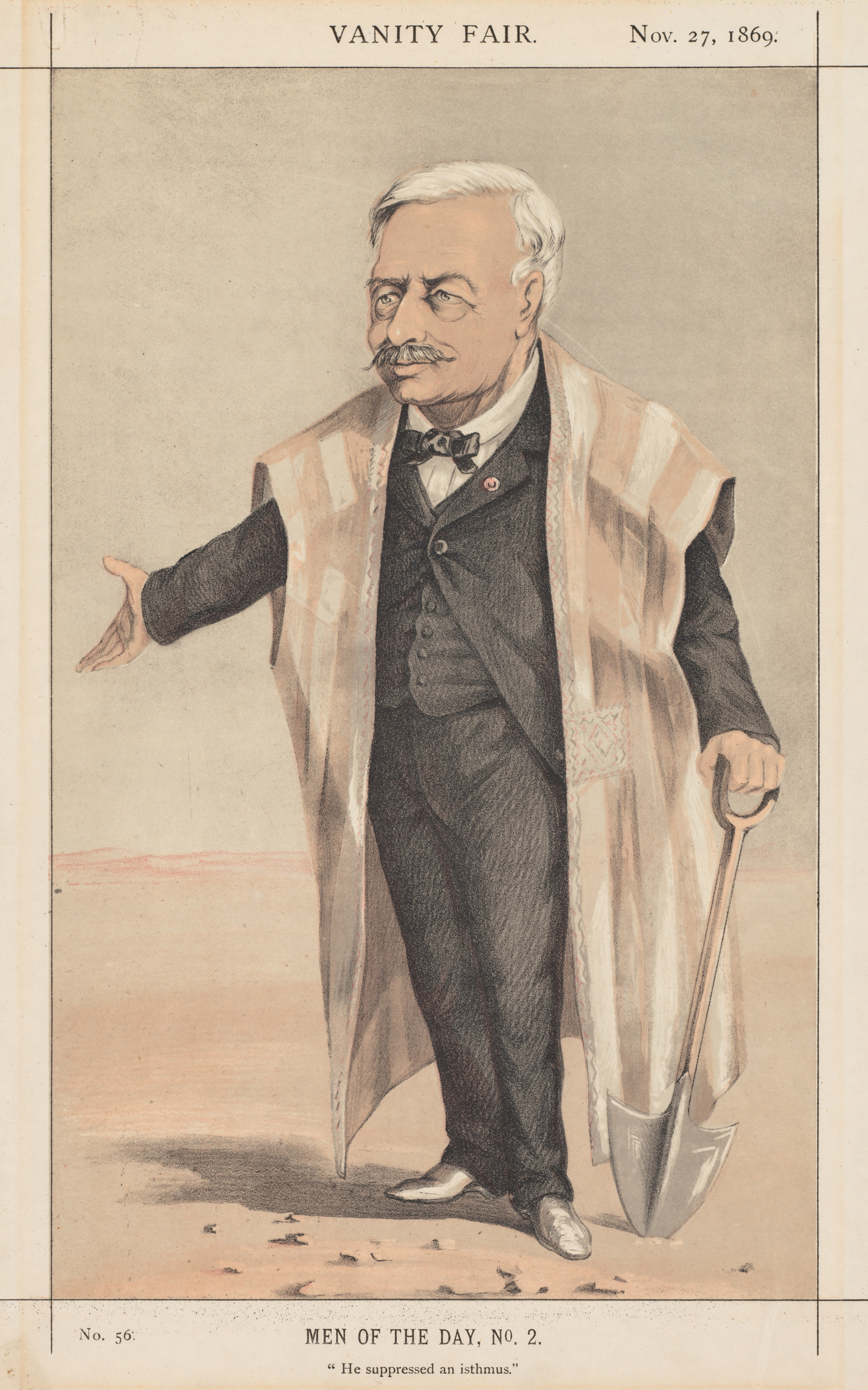 Anonymous, Vanity Fair: Men of the Day, No. 2 "He suppressed an isthmus"