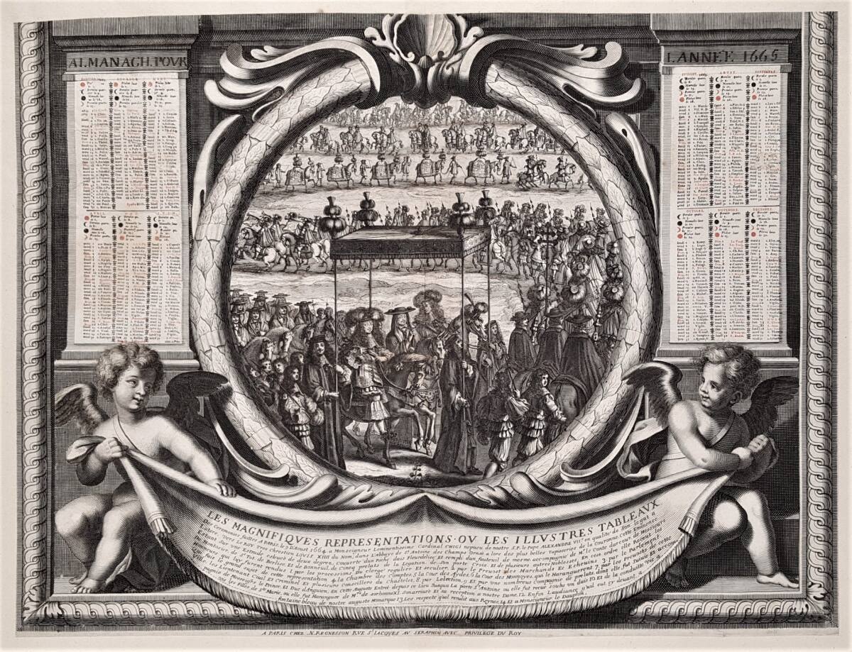 Anonym, Festzug zum Empfang des päpstlichen Legaten, Kardinal Flavio Chigi, durch König Ludwig XIV. von Frankreich in Paris 1664