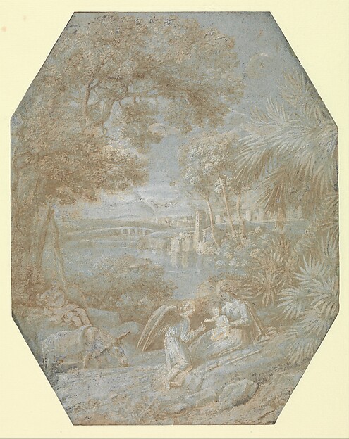 Claude Lorrain (Claude Gellée), Landscape with the Rest on the Flight into Egypt