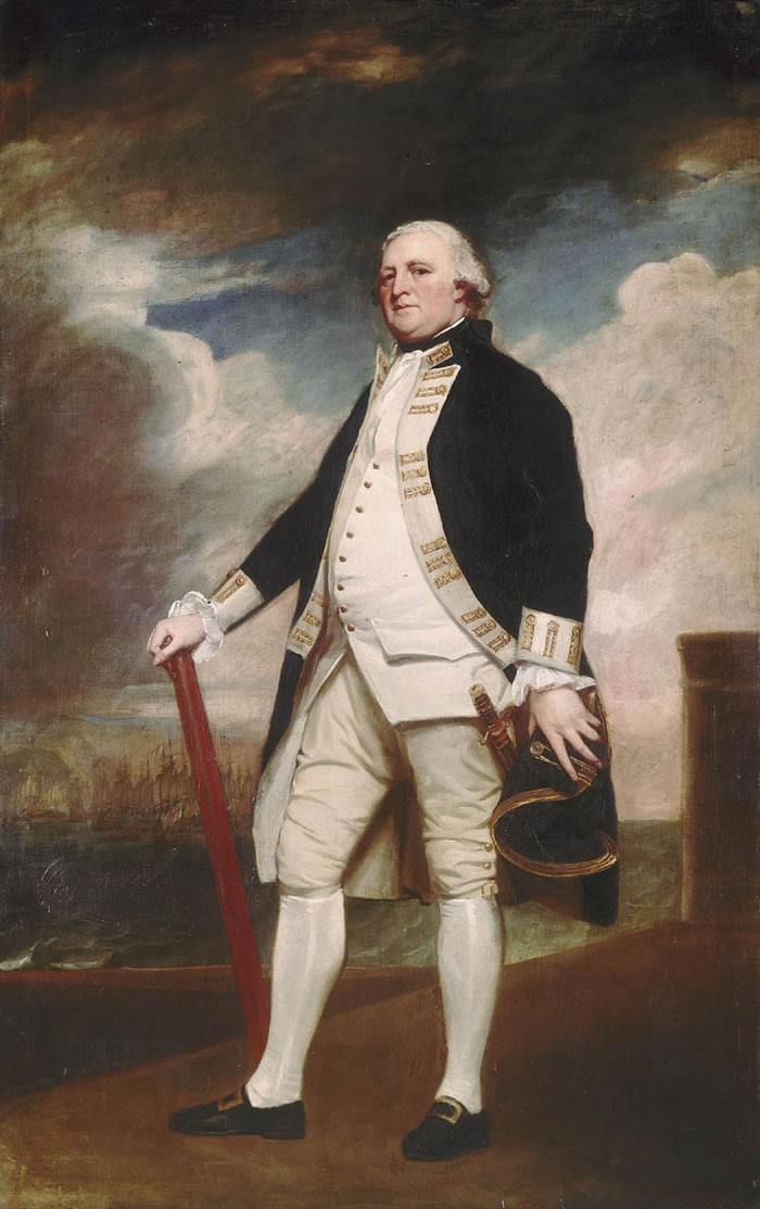 George Romney, Vice-Admiral George Darby, circa 1720-90