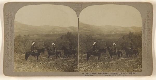 Carleton H. Graves, Site of Ahab's Ivory Palace. Samaria. (I King's XXII, 39.) Palestine.