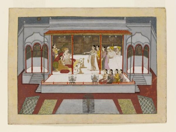 Unknown, Nawam Mir Qasim Ali watching dancers