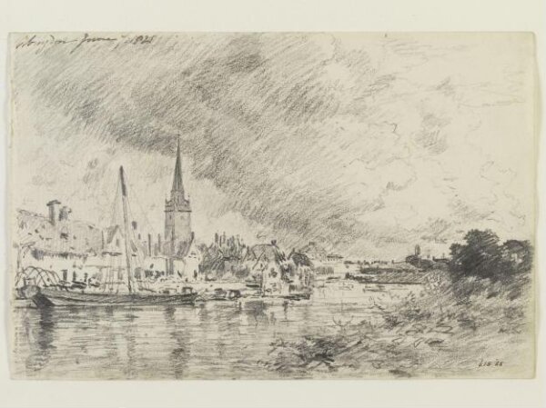 Constable, John (RA), A view of Abingdon from the river.