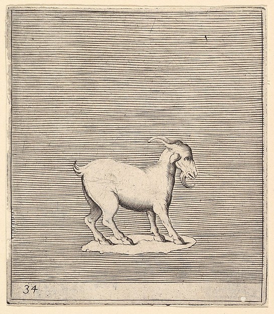 Anonymous, Italian, 16th century, Ram, from "Ex Antiquis Cameorum et Gemmae Delineata"