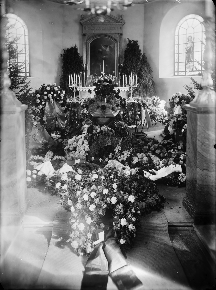 Skötsner-Edhlund, Borgmästare Johan Wahlunds begravning, Östhammar, Uppland 1919
