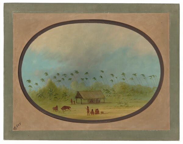 George Catlin, A Small Tobos Village