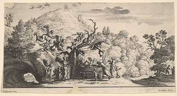 Wenceslaus Hollar, Jesus served by angels