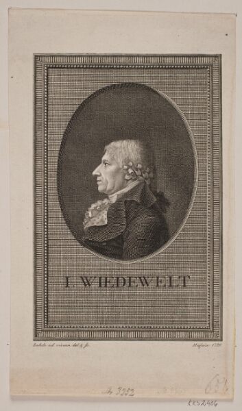 Gerhard Ludvig Lahde, Portræt af J. Wiedewelt