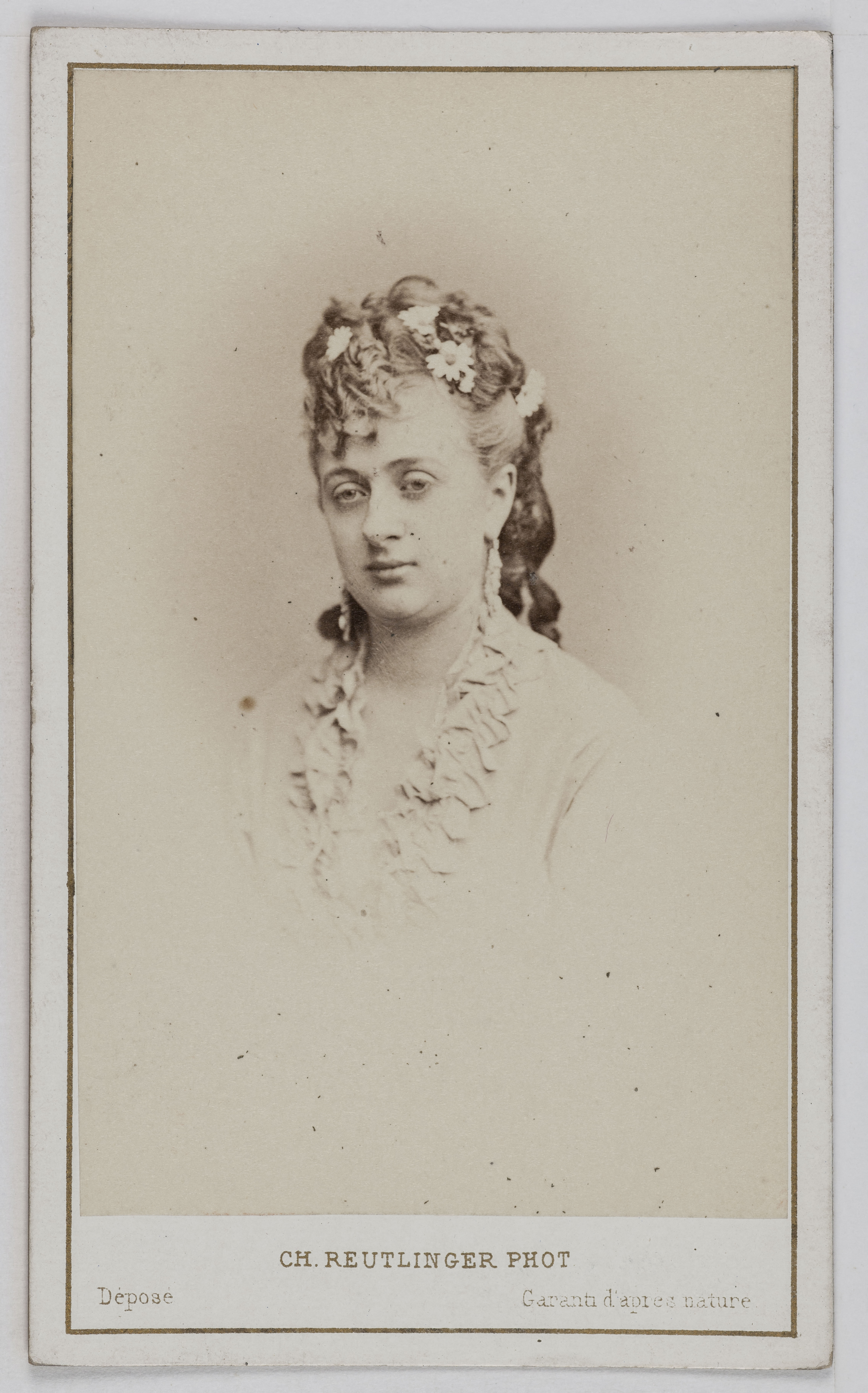 Charles Reutlinger, Portrait d'Anna Van Cuyk, actrice au Théâtre des Variétés.