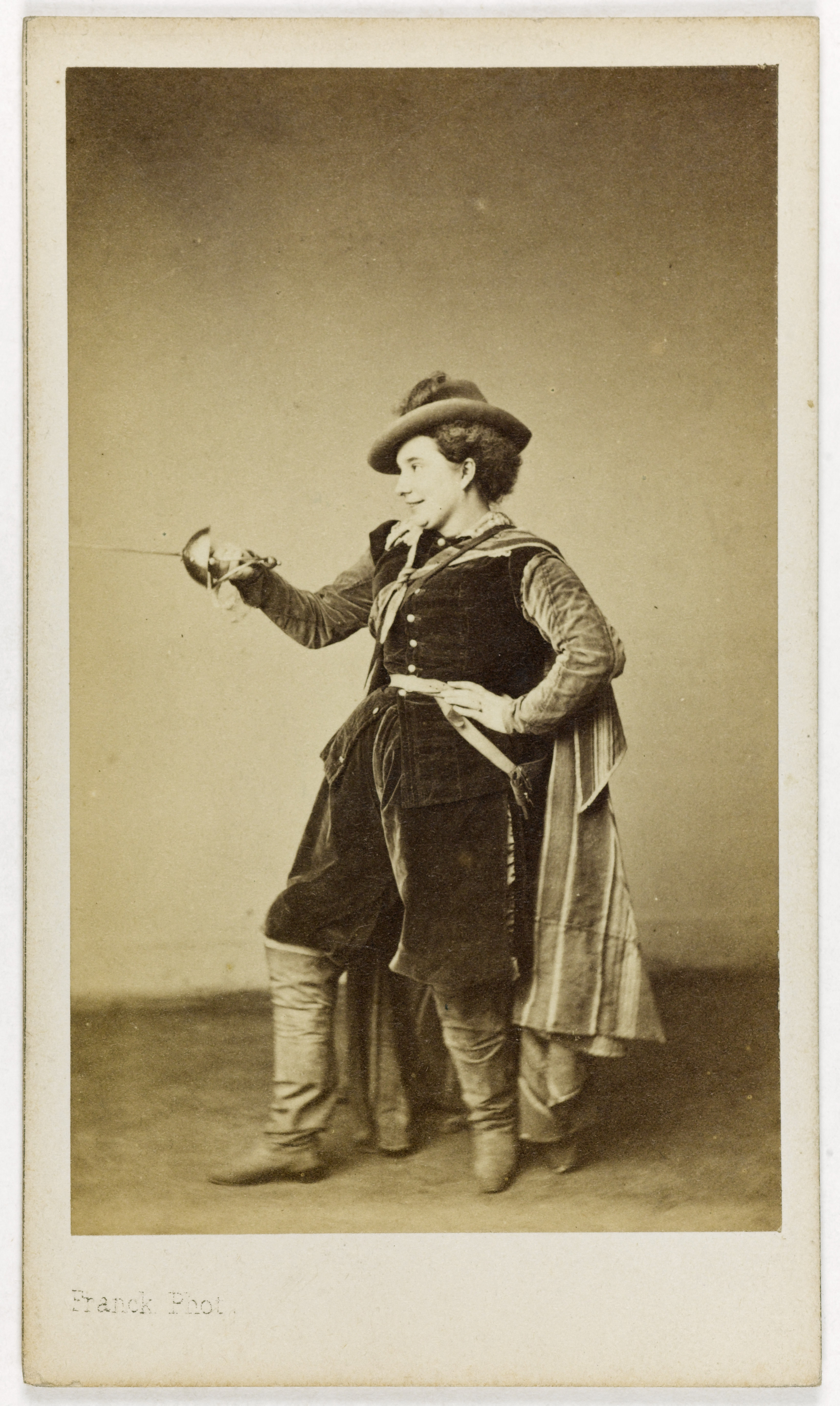 Franck, Portrait de Delphine Ugalde (1829-1910), (née Gabrielle Delphine Elisabeth Beaucé, épouse Ugalde, puis Varcollier), chanteuse lyrique, directrice de théâtre