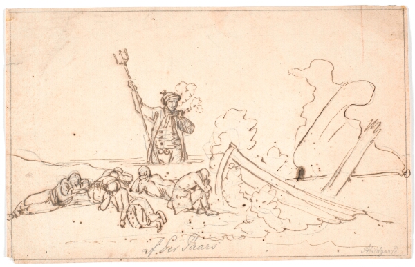 Nicolai Abildgaard, Strandingen på Anholt